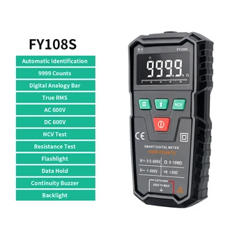 FUYI FY108S Multi-funcțional, de Înaltă precizie 9999 Contează True RMS Automate Digitale Multimetru Portabil Mini Universal Metru