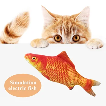 Fierbinte 30cm Mișcare de Pește Electrice de Jucarie Pentru Pisica Incarcator USB Interactiv Pisica Mesteca Musca Jucării Catnip Consumabile Pisoi Peștele Pisică Jucărie