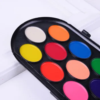 16 Culori Solide Vopsea Acuarelă Set cu Pensula Incepator materiale pentru Pictura Copii Doodle Jucarii Educative Instrument de Arta