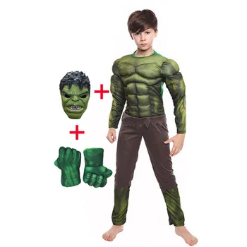 Copii Babys ironman set de Crăciun Băieți Cadouri Hulk Cosplay Musculare Costume Halloween Copii Costume cu mănuși
