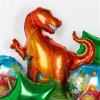 5pcs/lot Dinozaur Uriaș Balon de Folie Set Baieti Baloane de Animale pentru Copii Dinozaur Petrecere Decoratiuni Globos