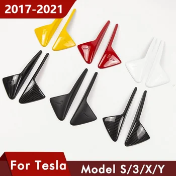 2 buc Noi Accesorii Auto Pentru Tesla Model 3 Y S X 2021 Partea Camerei Fibra de Carbon ABS Capac Protecție Pentru Tesla Model Trei Model3
