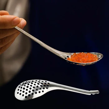 56 Găuri Caviar Lingură De Bucătărie Utile Gadget-Uri De Gătit Strecurătoare Galbenus De Ou