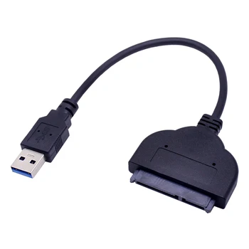 Pentru Sata 3.0 Cablu Adaptor USB 3.0 La 5Gbps Serial ATA III 7+15 22Pin Converter Pentru 2.5 HDD Hard Disk SSD Negru