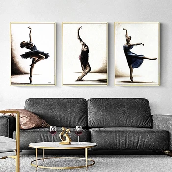 Stil European Panza Pictura Nordică Balet Dans Cifre Imagini de Desen Arta de Perete Postere pentru Camera de zi Decor Fara Rama
