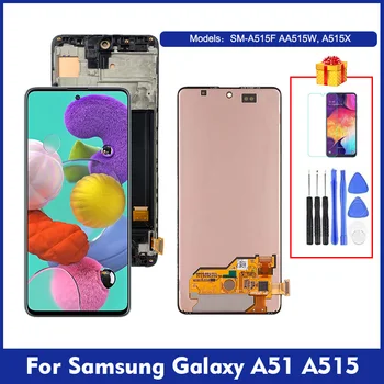A51 AMOLED Pentru Samsung Galaxy A51 2019 A515 SM A515F DSN DS DST DSM N A515U LCD Display Cu Touch Screen Digitizer Asamblare