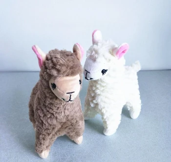 2 BUC Drăguț Alpaca Jucărie de Pluș 23CM Înălțime Cămilă Crema Lama Moale Copil Mare Llama Cadou Drăguț Păpușă de Jucărie pentru Copii