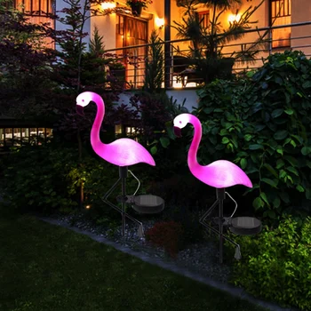 În aer liber LED rezistent la apa Solar Flamingo Peisaj Lumina Felinar Decorativ, Gazon Yard Lampa Cale de Lumină pentru Grădină Ziua Tuturor Sfinților