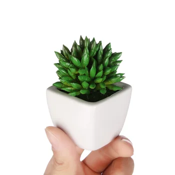 Mini Bonsai Ghivece Plasate Plante Artificiale cu Oala de Simulare Suculente Verde Fals Plante Decor de Masă