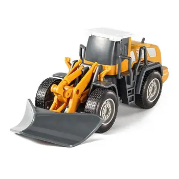 Copii nou-Asamblare DIY Mini Simulare Inerțiale Inginerie Model de Vehicul Buldozer cilindri compactori pentru asfalt Excavator Mașină de Jucărie Pentru Copii