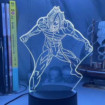 Anime 3d Lumina Atac pe Titan Lampă de Masă pentru Acasă Decorare Cadou de Ziua Manga Atac pe Titan Lumina de Noapte LED Lampă