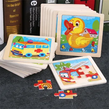 Jigsaw Puzzle pentru Copii Jucării Pentru Adulți Copii din Lemn 16 Piese de Puzzle Jucarii Educație Și Învățare Puzzle-uri Jucarii pentru Copii Jocuri de Puzzle