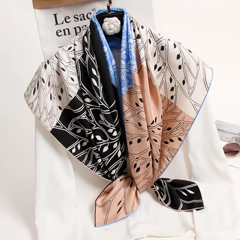 Eșarfe de mătase Pătrat de Femei Pură Eșarfă de Mătase Hangzhou Bufandas Tipărite Mare Bandană 100x100cm Văl Foulard Femme Șaluri