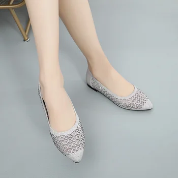 Apartamente Femeie 2021 Brand Feminin Doamnelor Pantofi de dama de Vara din Piele Confortabil Pantofi Plat Alunecare pe Pantofi pentru Femei