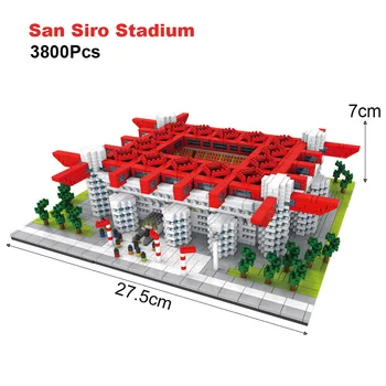 Arhitectura De Fotbal, Teren De Fotbal, Stadionul San Siro Diamant Blocuri Old Trafford Camp Nou Signal Iduna Micro Cărămizi Jucarii