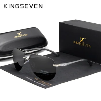 KINGSEVEN 2021 fără ramă de Aluminiu design de Brand pentru Bărbați ochelari de Soare Polarizat Lentile UV400 Accesorii Ochelari de sex Masculin Ochelari de Soare Pentru Barbati