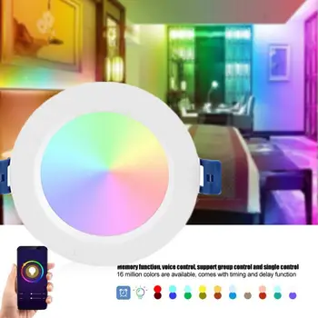 Tuya Zigbee LED Downlight APLICAȚIE Inteligentă de Reglaj Rundă de Lumină la fața Locului putere de 10W, 12W RGB cu Schimbare de Culoare Cald Rece Lumina de Lucru Cu Alexa GoogleHome