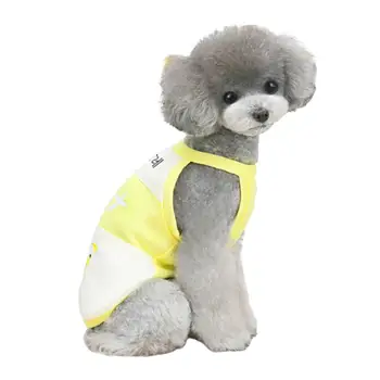 Îmbrăcăminte pentru animale de companie Scrisori de Imprimare Capsuni Banane Fructe de Bumbac Respirabil Cățeluș Câine Confortabil Vesta T-shirt pentru Vara