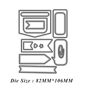 Dialog eticheta de Metal de Tăiere Moare pentru DIY Scrapbooking Album Foto Decorative Relief PaperCard Meserii Die2021