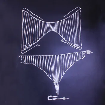 Multi-straturi de Cristal Lanț de Corp Piept Sutien Vesta Rezervor de Bijuterii pentru Femei Lenjerie Sexy Stras Talie Rotund Chilotei Tanga