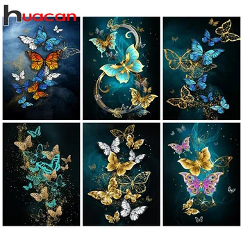 Huacan Complet Piața Diamant Pictura Fluture 5D DIY Diamant Broderie Art Kituri de Mozaic lucrate Manual, Cadou