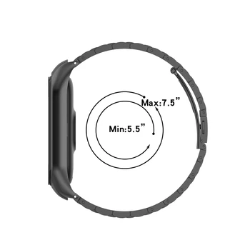Curea Pentru Xiaomi Mi Band 6 5 Brățară din Oțel Inoxidabil Mi Band6 Bratara Curea de Metal cu prindere rapida pentru Mi Band 5 NFC Amazfit Banda de 5