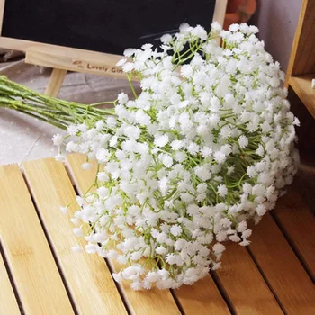 Balcon cu Flori Artificiale din material Plastic Gypsophila DIY Nunta Decor Acasă Aranjament Floral Grădină de Flori de Interior Decor