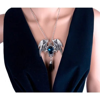 Noul Retro Bat Forma Pandantiv Pandantiv pentru Femei de Moda de Metal Glisante Boem de Cristal Încrustat Pandantiv Accesorii Petrecere Bijuterii