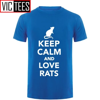 Oamenii Păstrați-vă Calmul Și Iubirea Șobolani Moda casual amuzant T-Shirt
