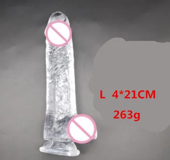 Cristal cu Ou Transparent Vânzare Simulare Penisului Penis artificial Masturbari sex Feminin Dispozitiv de Comerț exterior Adult Sex Produs Jucarii