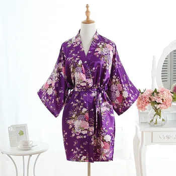 Îmbrăcăminte De Noapte Set Femei Casual Sexy Mătase Floare De Cires Kimono Cămașă De Noapte Dressing Dantela Robe Halat De Baie, Lenjerie De Haine Pentru Femei
