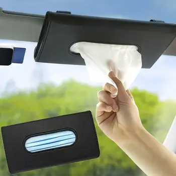 Auto Parasolar, cutii de țesut masina masca Suport dispenser Umbrire Țesut Caz Suport de servetele din Piele PU cu șervețele accesorii auto