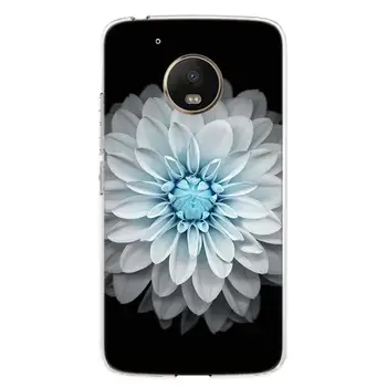 Negru Alb Floare Trandafir Telefon Caz Acoperire Pentru Motorola Moto G8 G9 G7 G6 G5S E6 E5 Power Plus Reda O Acțiune Macro Viziune Coque