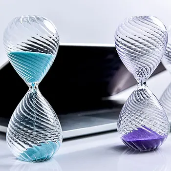 Stil nordic Creative Răsucite sticlă borosilicată mare clepsidră 5/15/30 minute Meșteșuguri cadou Home living Birou accesoriu