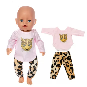 Copilul Nou-Născut Haine Papusa Accesorii se Potrivesc 18 inch 43cm Unicorn Roz Leopard, Tigru Rochie Pentru Copil Ziua de nastere Cadou