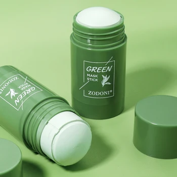 Curățare Băț Verde Ceai Verde Stick Masca Purificatoare Argila Stick Masca de Ulei de Control Anti-acnee de Vinete de Îngrijire a Pielii Albire