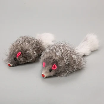 1buc 18cm Pisica Jucării pentru animale de Companie Blană de Pisică cu părul Lung Coada Pene Șoareci Iepure șoareci Pisică Câine Jucării