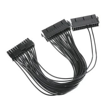 30CM Dual PSU Cablu Extensie Adaptor 24Pin Alimentare Sincronizatorului Începe Cablu Adaptor Pentru Calculator