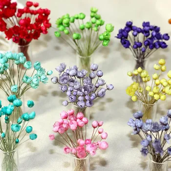 Miniaturi De Flori Uscate De Sticlă Aranjament De Flori Casă De Păpuși Decor