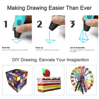 Imprimare 3D Pen DIY Desen Crafting Modelare Pixuri Ecran LCD PLA ABS cu Filament de Design Creativ Jucărie pentru Copii de Craciun Cadou de Ziua de nastere