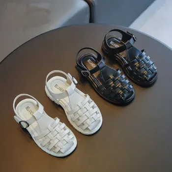 CMSOLO Negru Sandale Pentru Fete Pantofi de Calitate, Copii, Moda de Vara Sandale Pentru Fete New Sosire 2021 Copil Alb, Sandale Baieti Noi