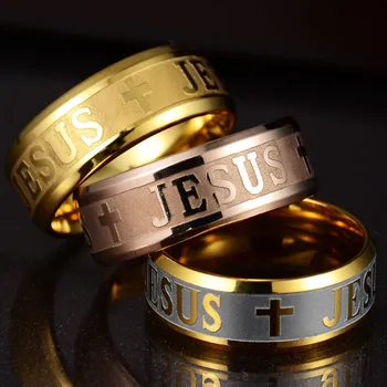 Calitate Catolică 8mm Oțel Titan Aur a Crescut de Culoare Isus Cruce Bărbați și Femei de Logodna Cadou pentru Prieteni