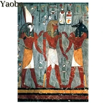 Egiptul antic arta DIY Diamant Tabloul complet Pătrat/Diamant rotund Broderie manual Decorațiuni interioare Pictura de Înaltă Calitate