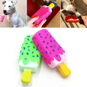 1 buc Jucărie de Câine de Companie Mesteca Scartaie Cauciuc Înghețată în Formă de Jucării pentru Pisica Catel Copilul Câini inghetata Musca Molar Jucărie Amuzant, Interactiv