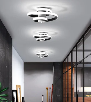 LED-uri moderne pentru a absorbi lumina plafonierei, utilizat în camera de zi, dormitor, hol si balcon, lampă, mic, negru și alb dom lig
