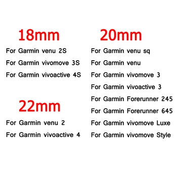 Trupa ceas Pentru Garmin Venu MP 2 2S Curea Pentru Garmin vivomove 3 3S vivoactive 4 4S 3 brățară Brățară de Înlocuire Curea Marimea S, L