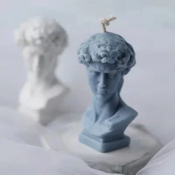 3D David Cap de Silicon Lumânare Mucegai Artist Umanoid mulaj de Ceară Săpun de luare lumânare kit DIY Decor de uz Casnic Unelte artizanale