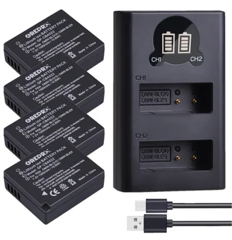 DMW-BLE9 DMW-BLG10 Baterie pentru Panasonic Lumix BLG10E BLE9E LX100 DMC-GF6, DMC-GX7 GX80, DMC-TZ80, DMC-TZ100 TZ90