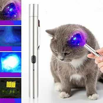 Nouă Pisică Câine Moss Lumina animale de Companie Ciuperca de Detectare USB Lampa de Exterior pentru animale De Companie Boala de Piele 365UV Negru Oglinda Detecție UV Lampa