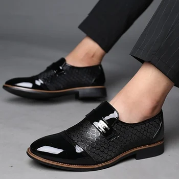 2021 pantofi Barbati din Piele Relief Clasic de Moda de Lux barbati pantofi rezistent la Uzura, Non-alunecare Mans incaltaminte Anti-alunecare pantofi Negri